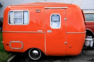 Oranje caravan