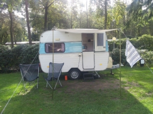 Hippe kip camping