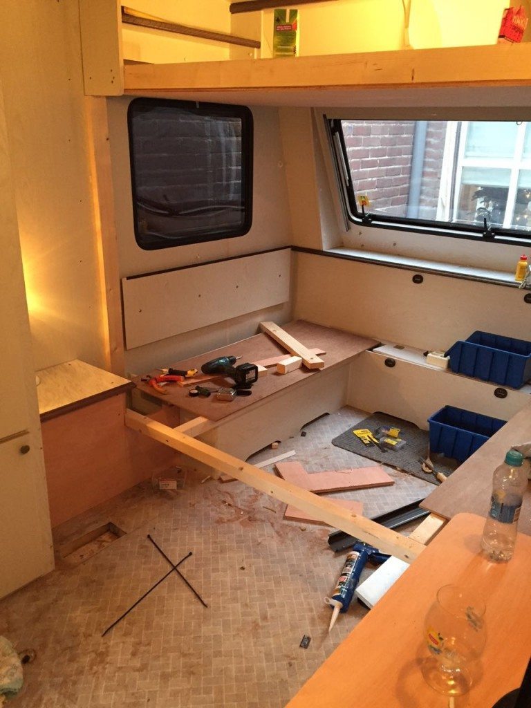 stapelbed maken in caravan | caravanity